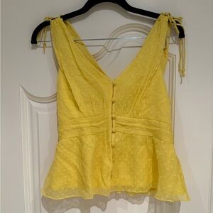 Abercrombie & Fitch Yellow Sleeveless Blouse